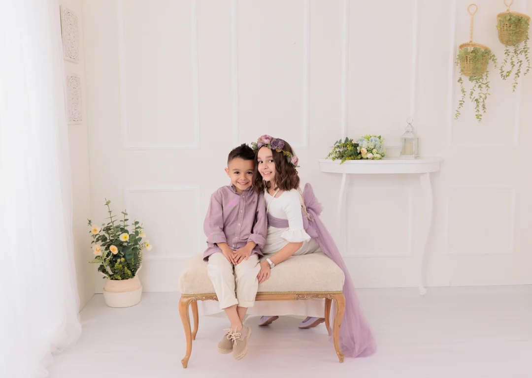 Niño de Primera Comunión en estudio fotográfico en Guadarrama, Madrid