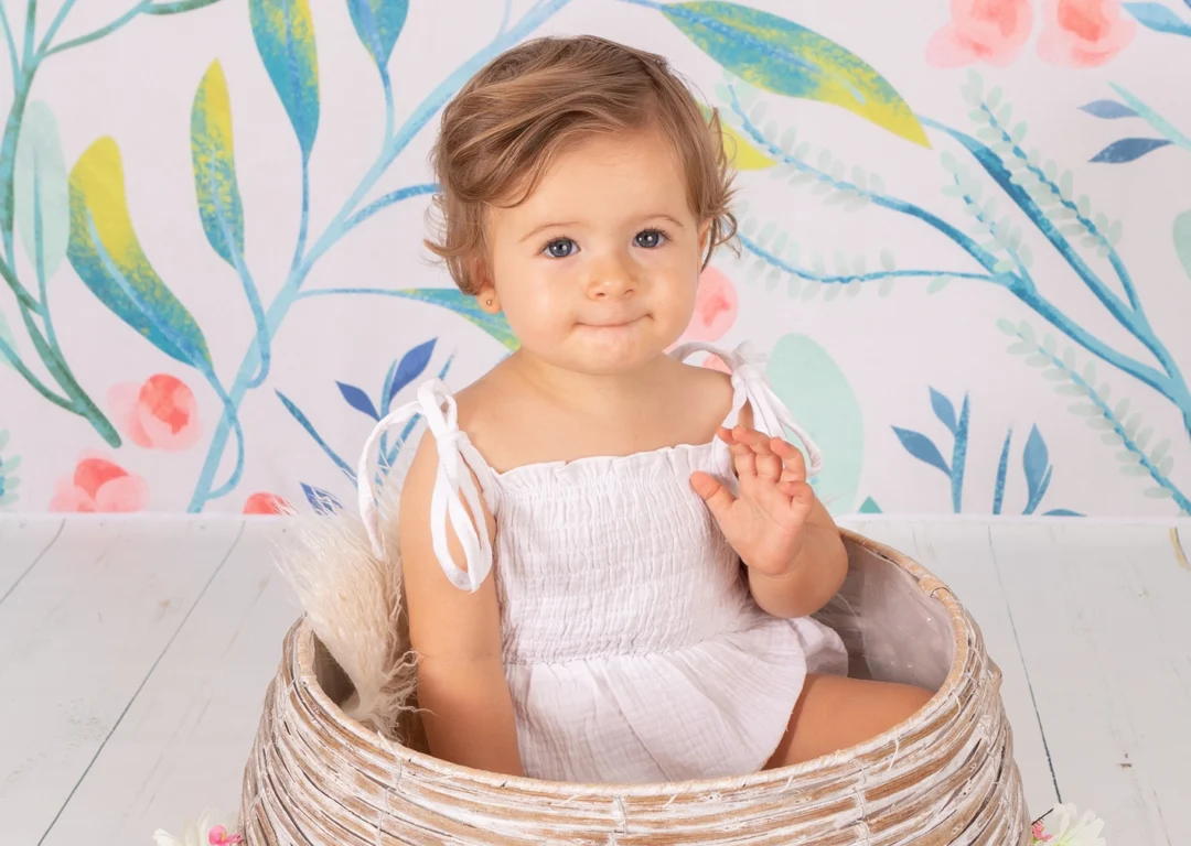 Book de fotos para bebé realizado en estudio profesional cerca de Las Rozas y Majadahonda.