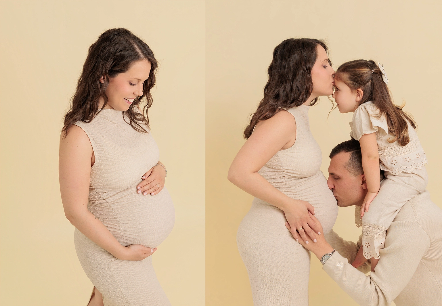 Fotografía artística de embarazada en estudio