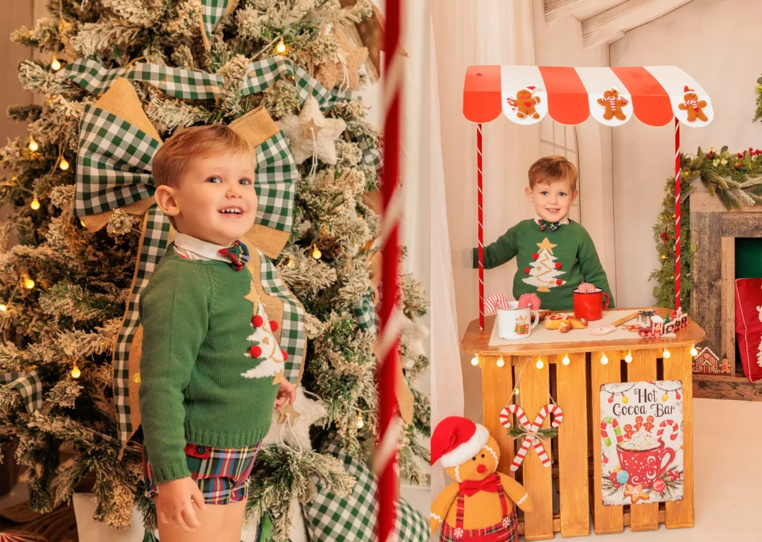 Sesión de fotos de Navidad en estudio en Guadarrama, Madrid